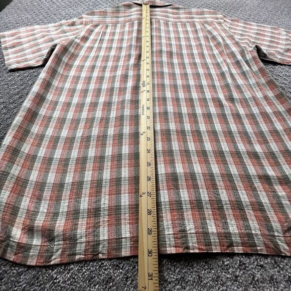 Tommy Bahama Large 100% Silk Plaid Button Front Camp Shirt - Picture 8 of 8